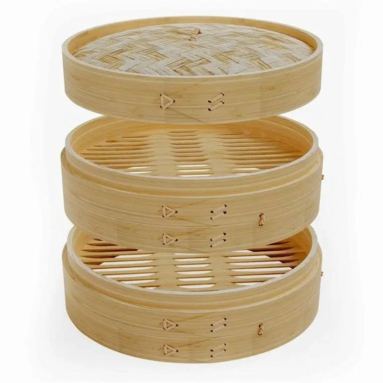 Vassoio Per La Cottura A Vapore Di Spaghetti Vaporizzatore Dim Sum Bao Buns Piroscafi в Bambu Da 4 5 Pollici