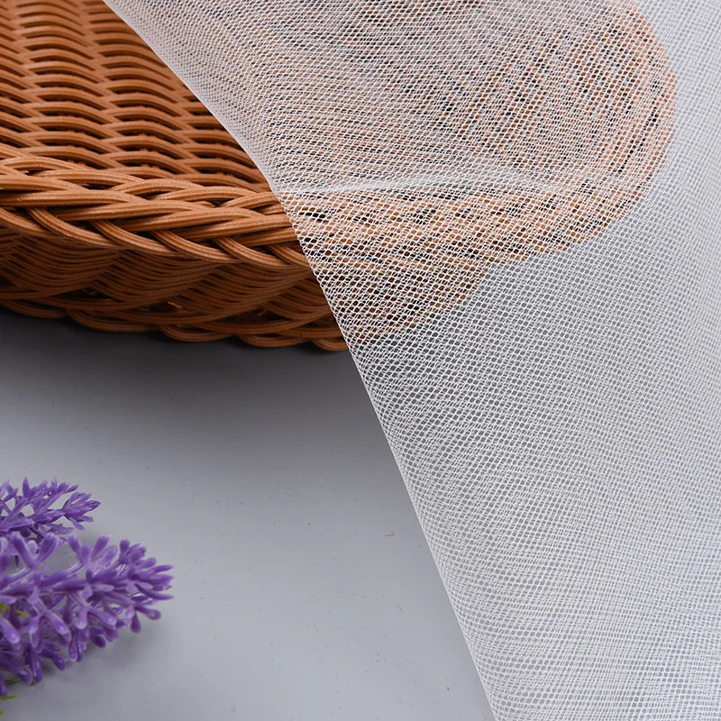 Ecol friendly formaldehyde-free tulle 100% poly stiff hard hand feeling tulle fabric for dress lining