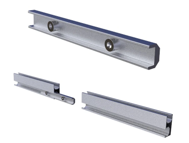 Aluminum Sliver solar rail clamp connector solar rail splice