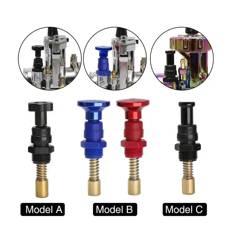 Motorcycle Carburetor Choke Lever Start Button Starter Plunger Valve Carburetor Choke Set For PW.K PE24 26 28 30MM