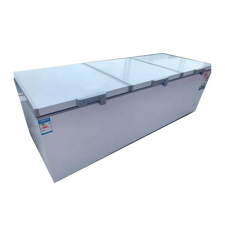 Commercial horizontal low temperature deep freezer for Quick Frozen Salmon seafood chest freezer deep