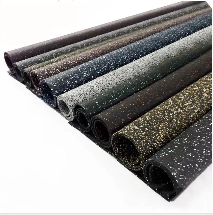Высокой плотности EPDM резиновый коврик для тренажерного зала напольные рулоны