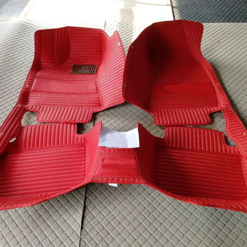 Лидер продаж, Фабричный кожаный коврик 5d для автомобиля, 3d автомобильные коврики, высококачественные специальные персонализированные автомобильные коврики, модные