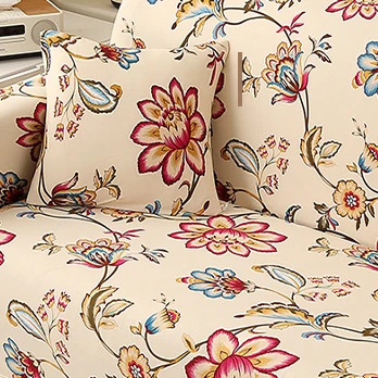 Printed Spandex Beige Floral Couch Cover Sofa Slipcover Stretch Couch Covers  for Kids Pets