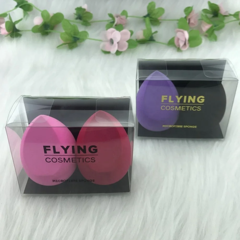 2024 Beauty TrendsPrivate Label hydrophilic Makeup Sponge Case Folding Packaging Box Plastic Clear PVC/PET Box Cosmetic Blender