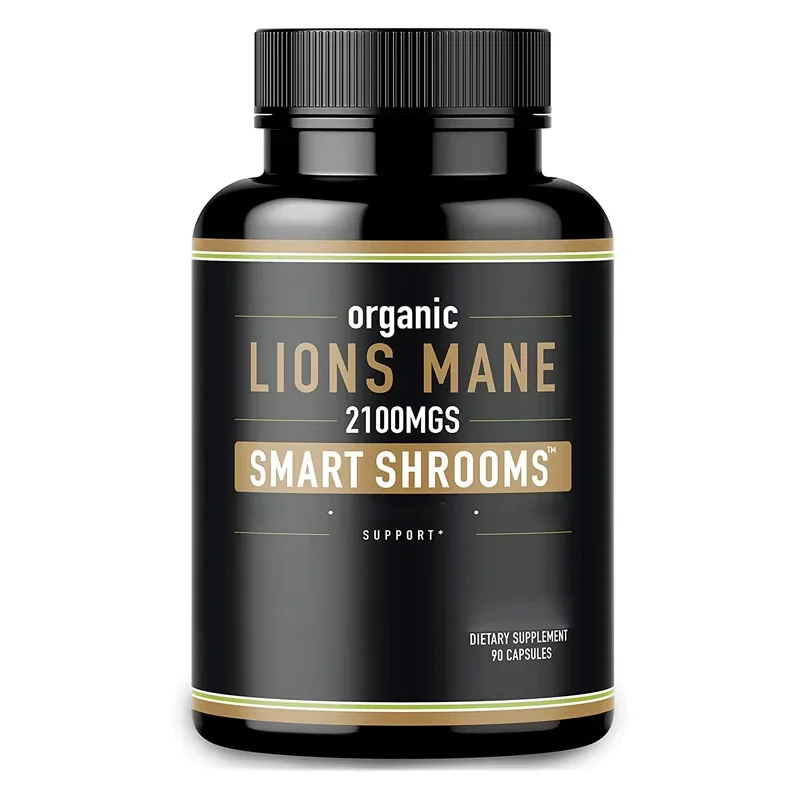RTS LOW MOQ Organic Maximum Dosage Nootropic Brain Supplement Lions Mane Mushroom  Capsules