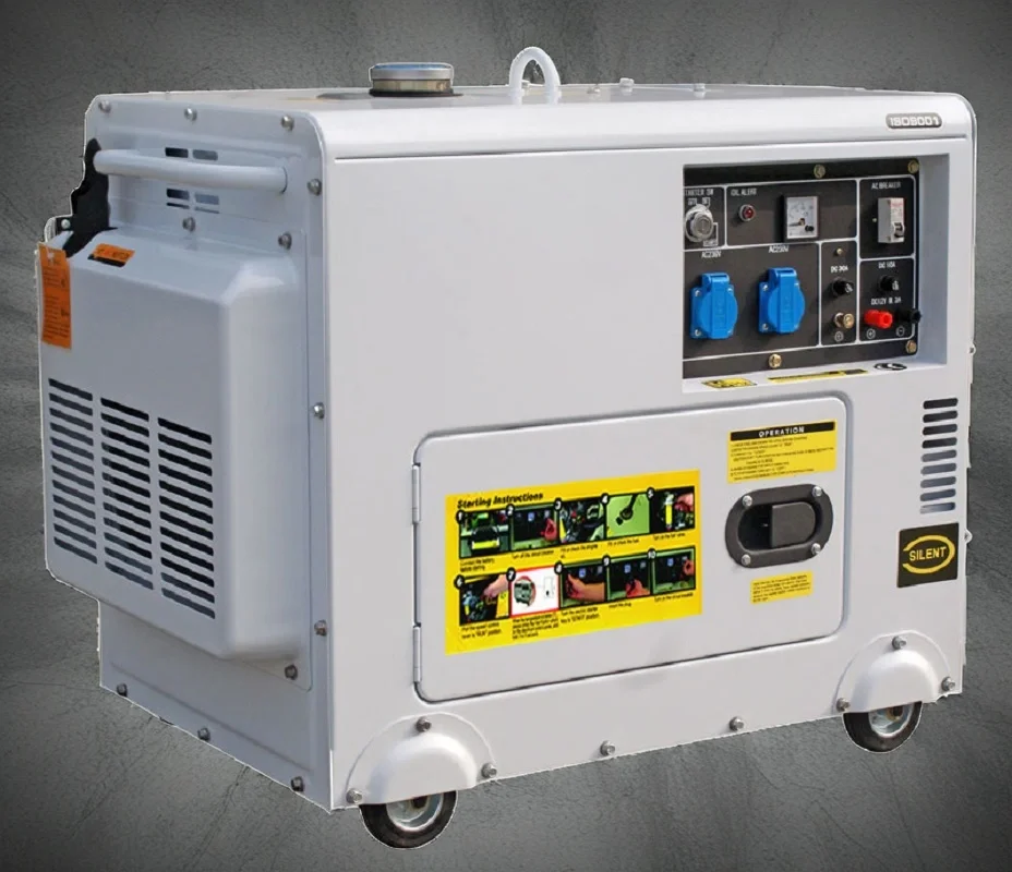 2024 Hot Sale 5.5KW 6KVA 8KW 10KW China Factory Cheap Price Standby Silent Small Diesel Generator