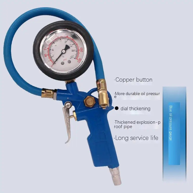 High precision pneumatic tire pressure monitor for automobile Digital display oil meter inflatable air gun