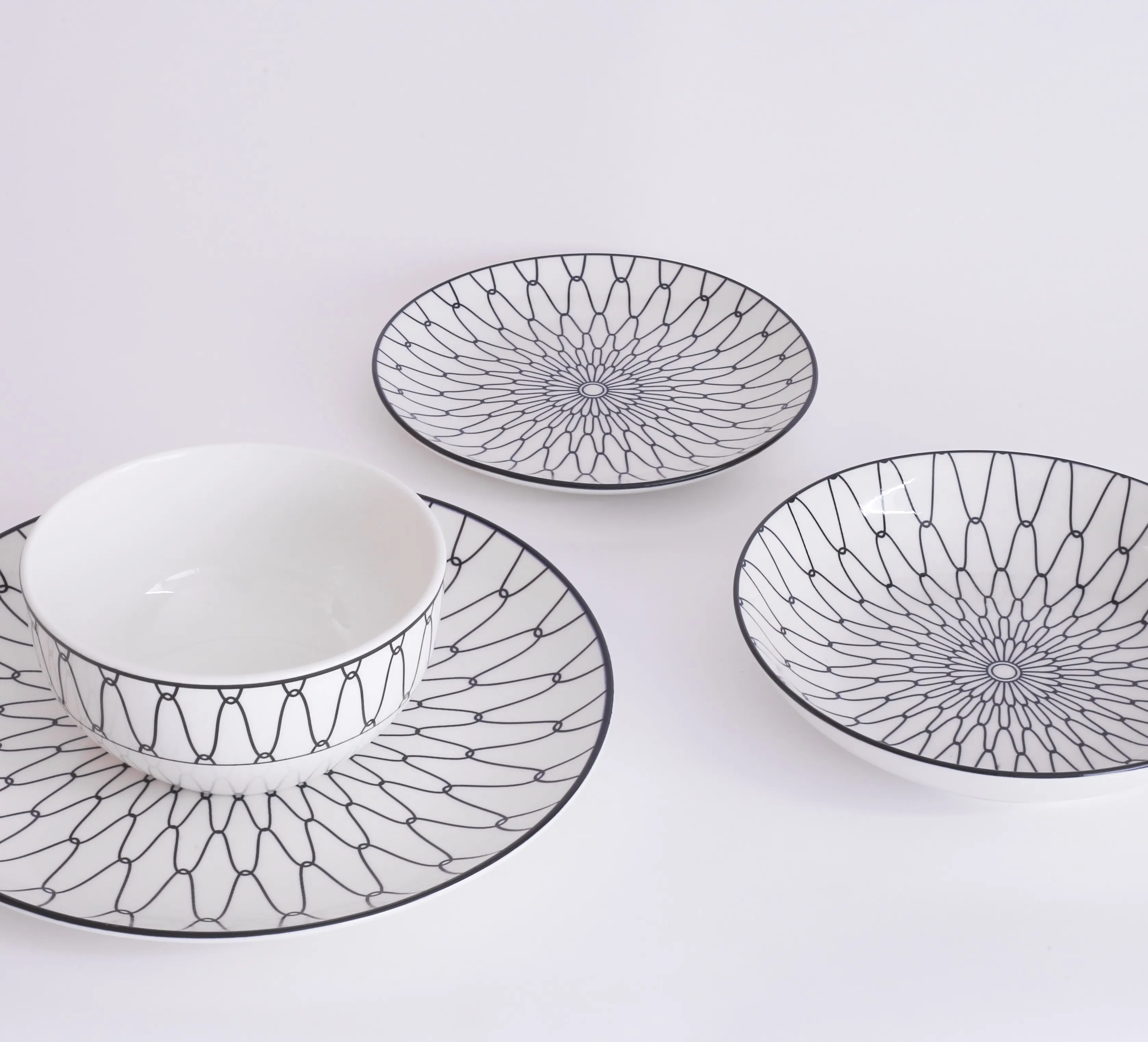 
Elegance Fine Porcelain Printed Dinner Set In Round Shape 