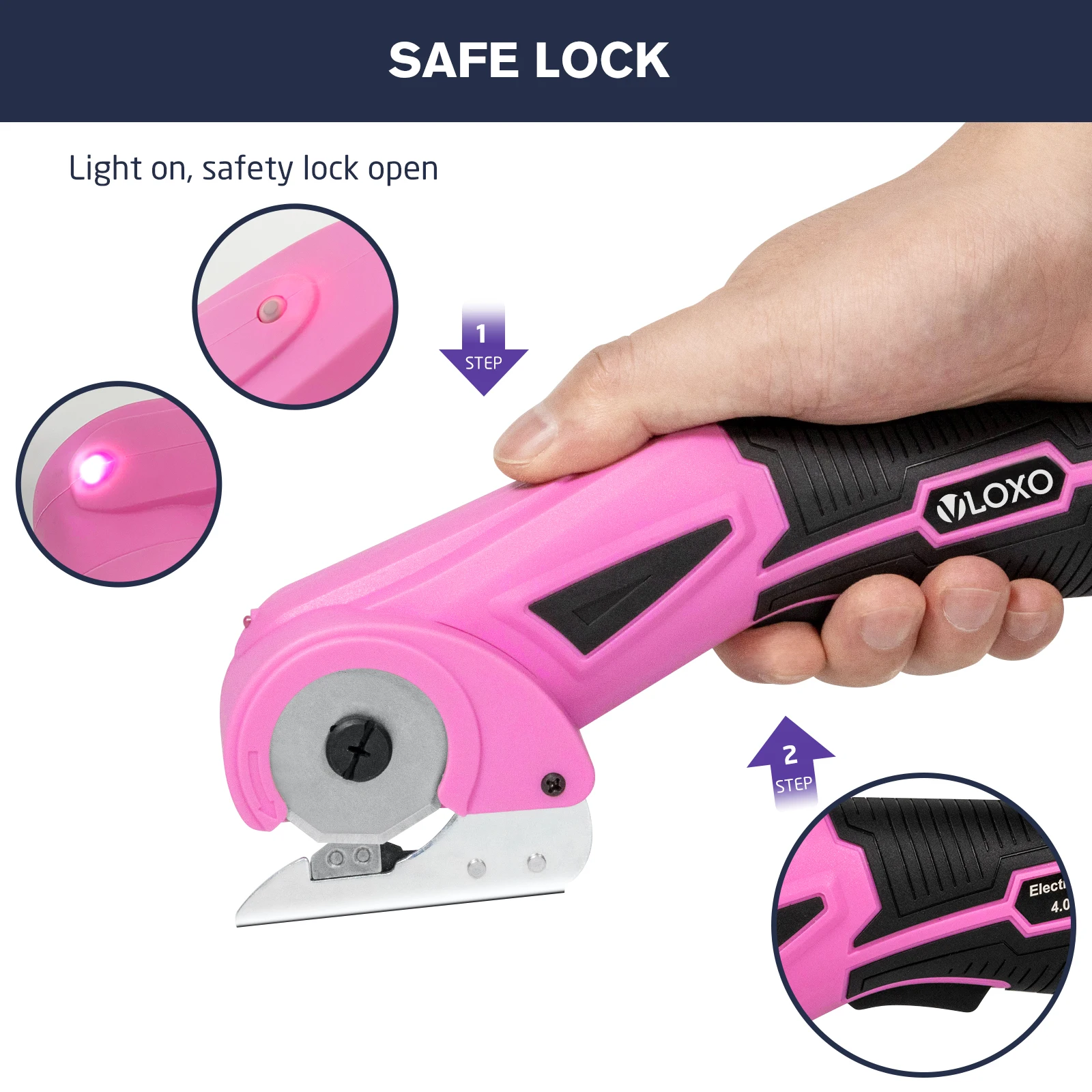 VLOXO Tailor Leather Cutting Scissor Carpet Rug Round Electric Fabric Cloth Scissors for fabric cutting