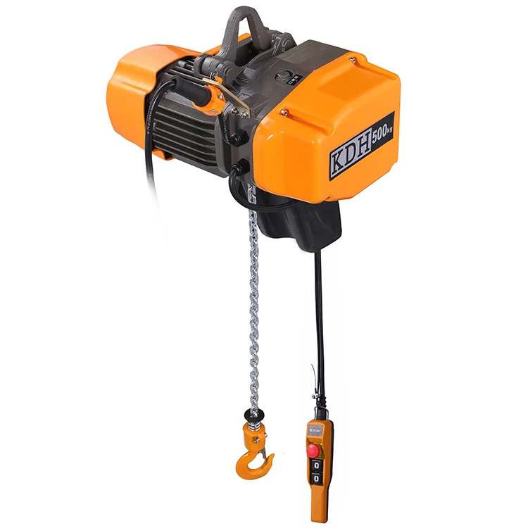 750W  0.125T-0.5T  Lifting motor Power Winch Remote Control Mini Electric Chain Hoist - hook fixed type