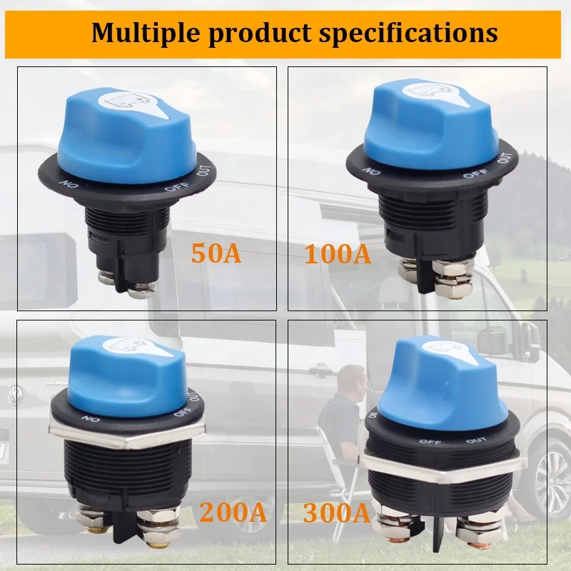 200A Max 32V DC 2 Position Battery Isolator ON OFF Kill Switches Battery Power Cut Master Switch Disconnect Isolator for Car