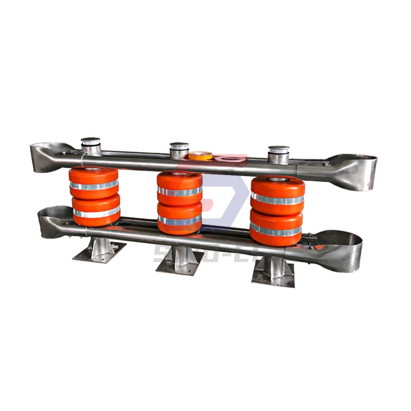 PU EVA Orange Q235B Steel Highway Safety Roller Barrier Rotary barrel for Export