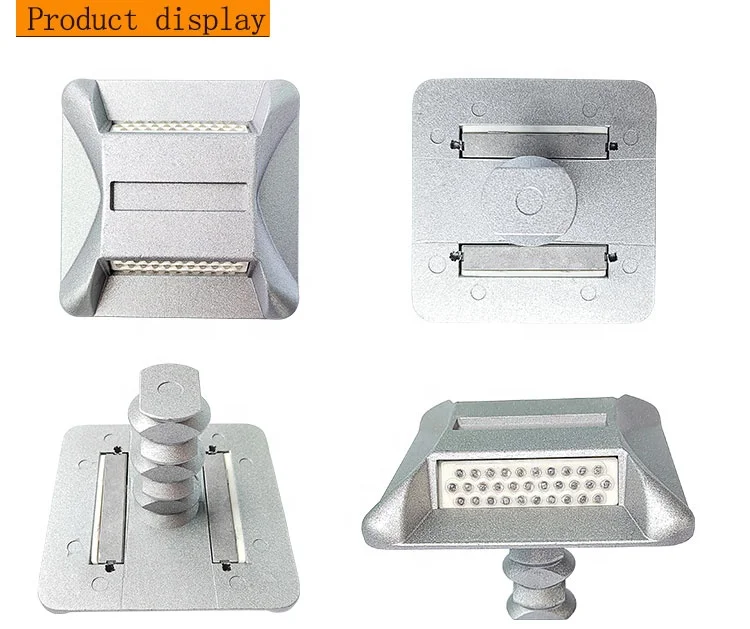 Manufacturer Customized Square Road Reflector Cat Eye Glass Aluminum Driveway Marker Traffic Reflective Road Stud