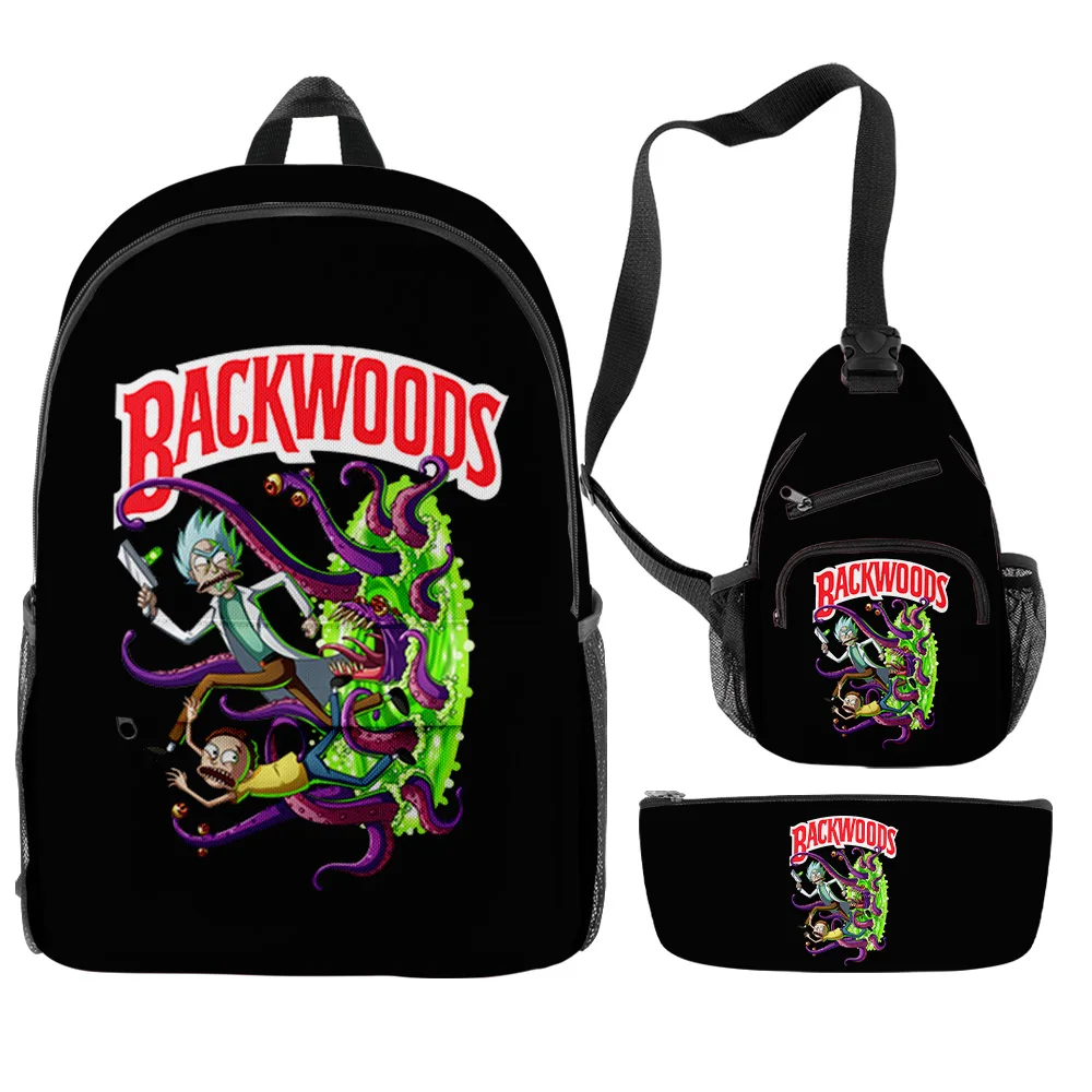 
Custom 3D printed wearable backwoods backpack cartoons cool backwoods shoulder bag 3pcs backwood cigars back pack 