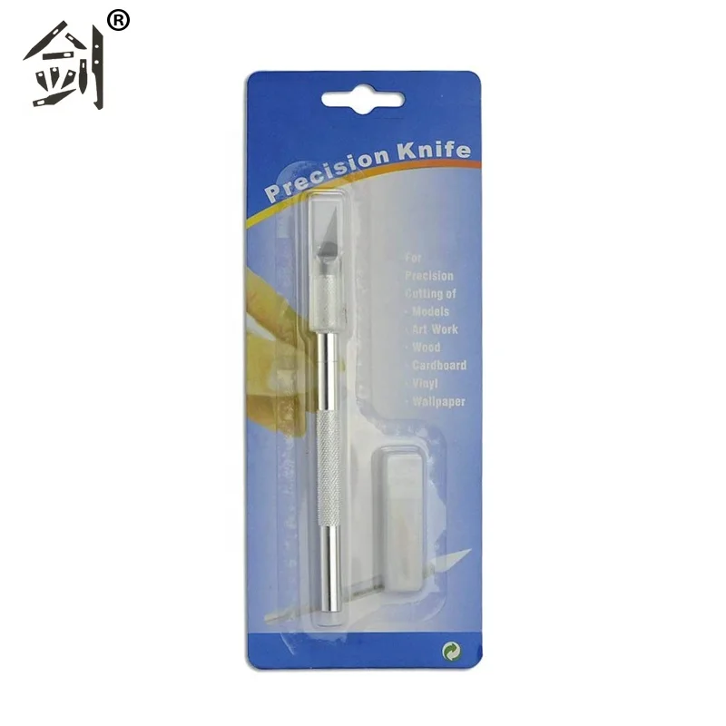Premium Aluminum Handle Art Craft Hobby Knife with 6 Blades