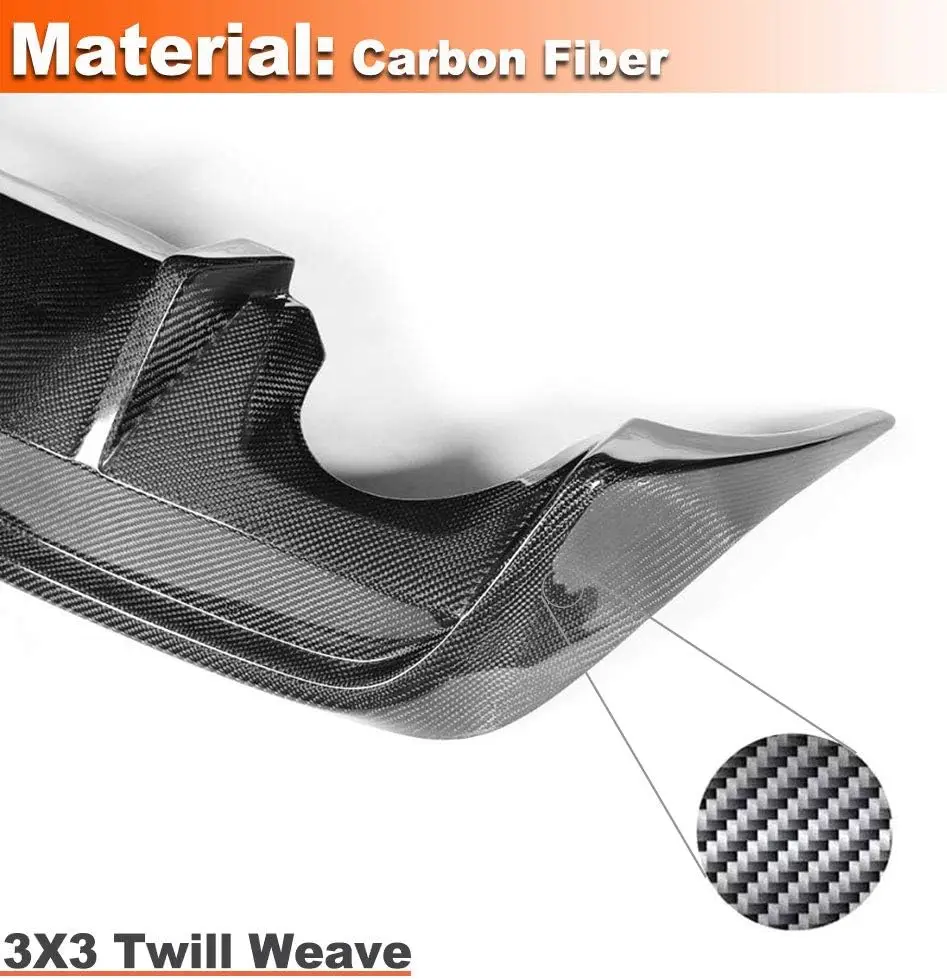 Gloss Black G37 Body Kit Carbon Fiber Rear Bumper Lip Diffuser for Infiniti G Series G37 G25 Base Sport Sedan 4-Door 09-13