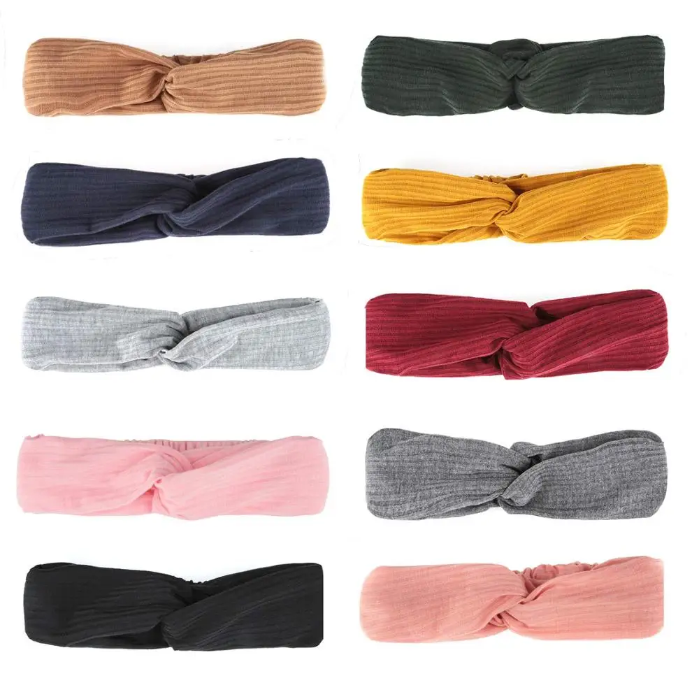 Amazon Cross elastic rubber hair band knitted autumn winter rubber hair band suede hair girls band