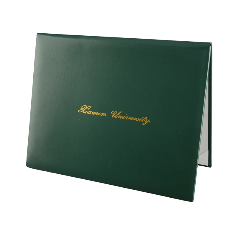 High quality a4 a5 pu leather diploma certificate file folder/certificate holder