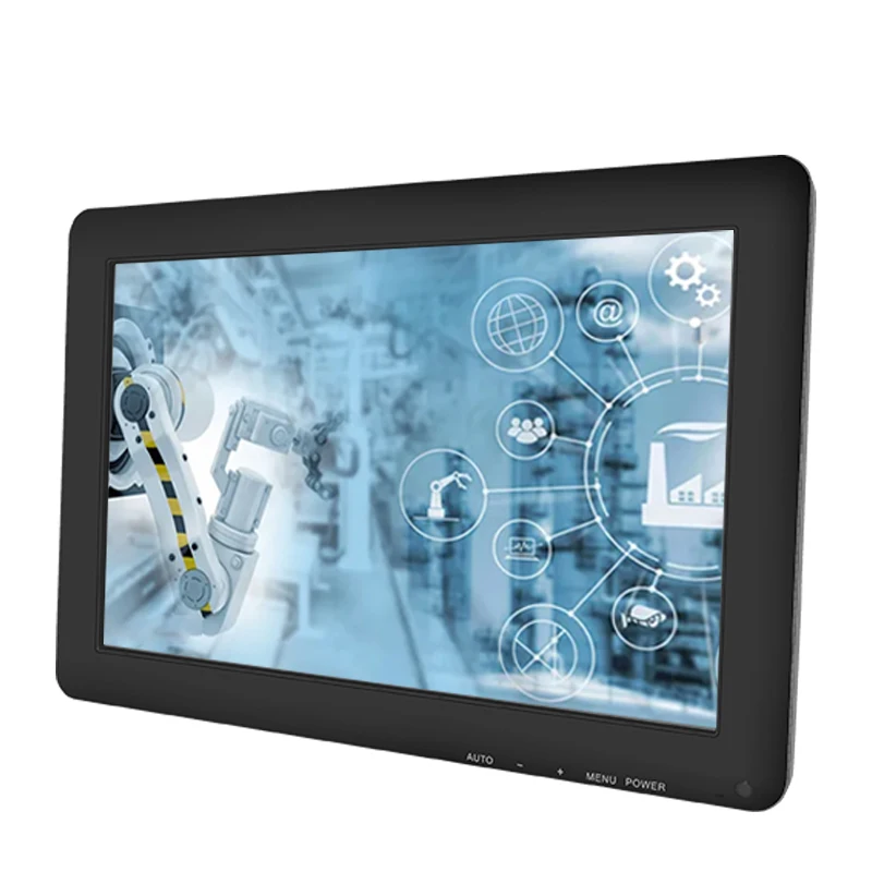 Cheap 12 / 12.1 inch TFT Front LCD Monitor for Desktop for industrial PC Computer with 1280*800 VGA HD-MI BNC Resistive Touch