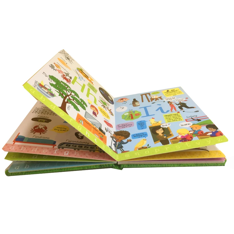 Personalized Hardcover Kids Board Books Eco-Friendly Round Corner Babies Cardboard Story Books