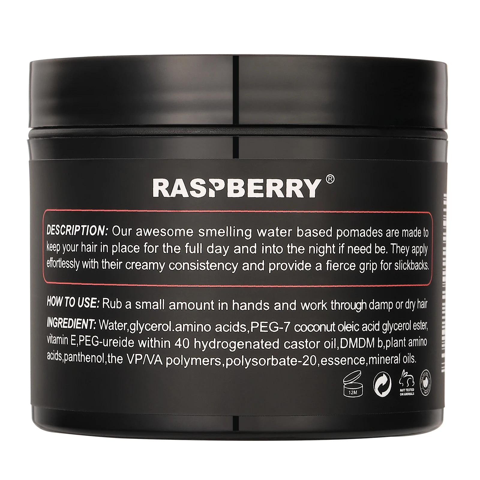 Medium Shine Water Based Wax Like Flake Free Hair Pomade for All Hairstyles