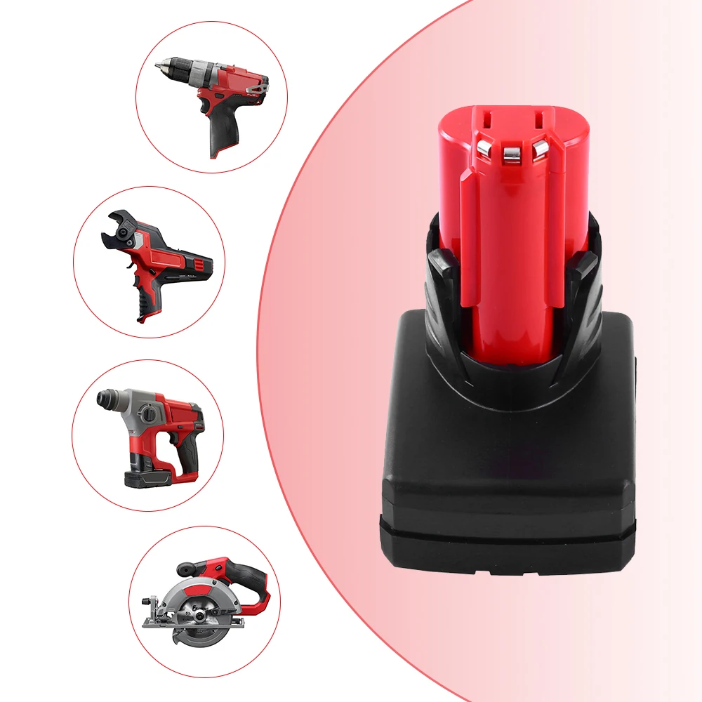 12V Lithium Battery Replacement 6000mAh 6B 4B 48-11-2460 Battery 48-11-2440 48-11-2402 5000mah 12V 10.8v 2000mAh