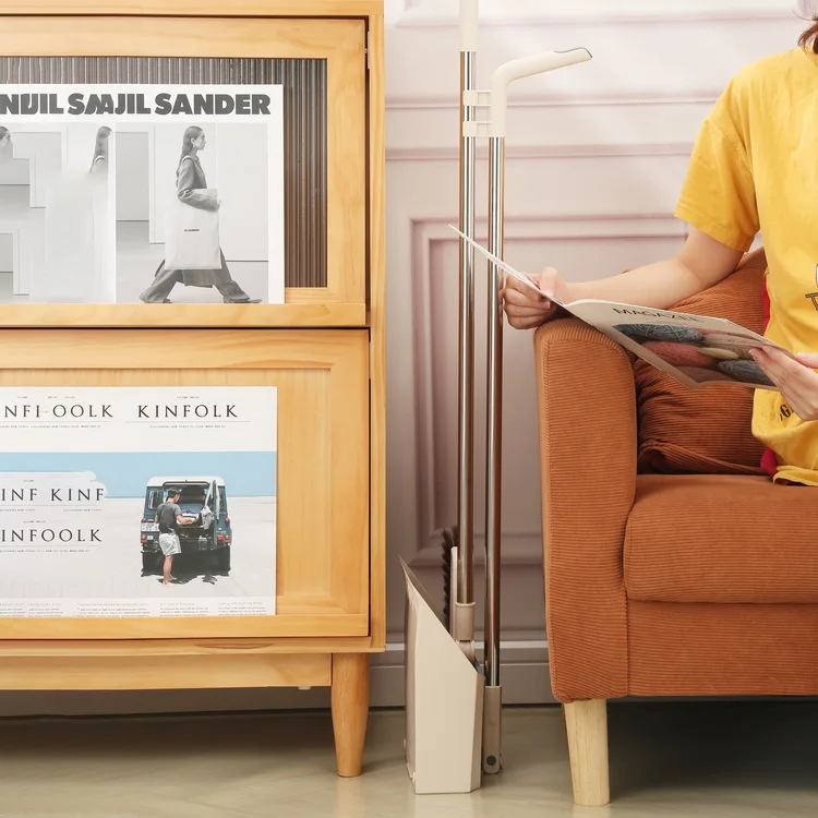 Rotating Head Broom Household Broom and Dustpan Cleaning Set Floor Upright Standing Cleaning Tools