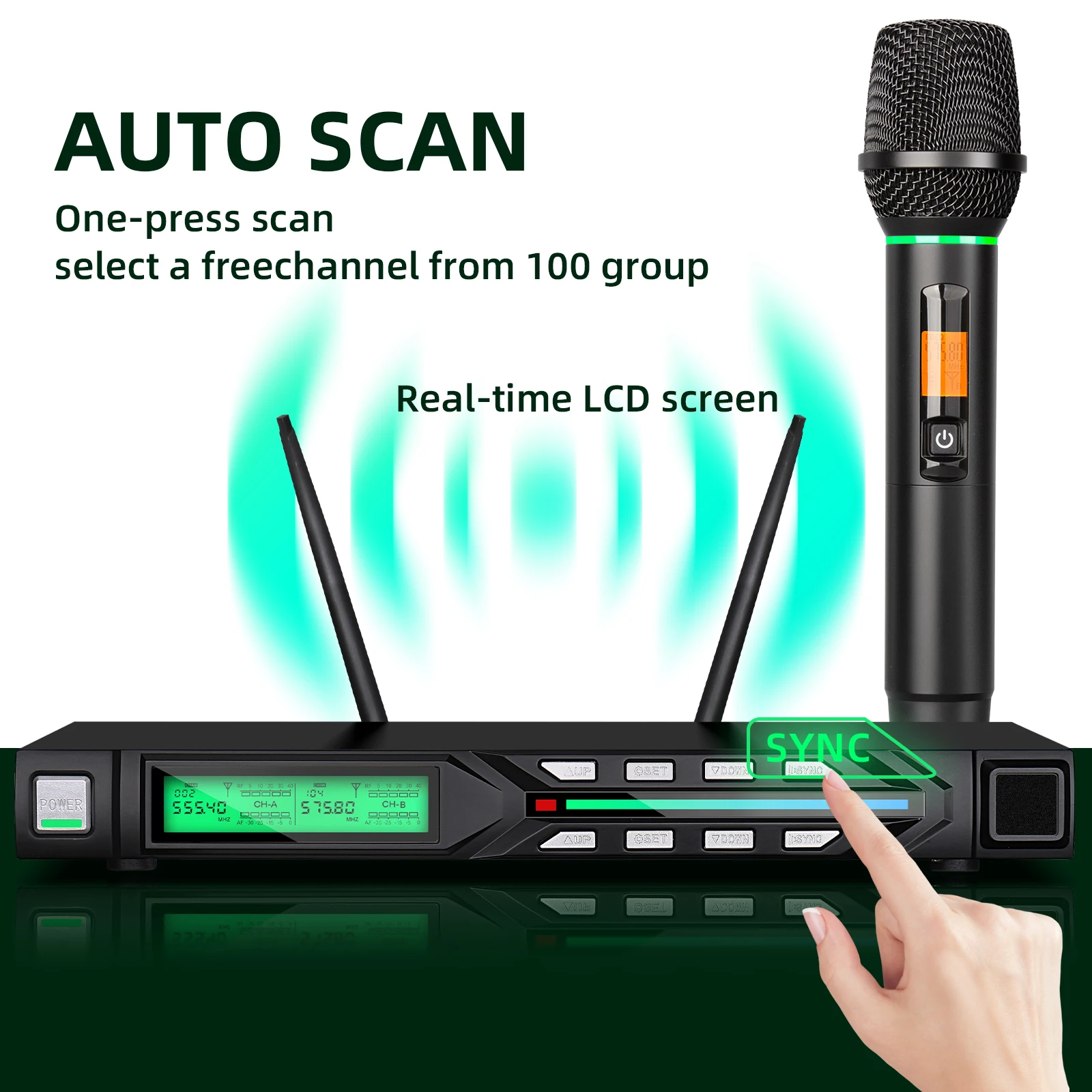 R7 Professional Wireless Microphone Set UHF Stage Performance Equipment Noise Cancelling Outdoor Activities Karaoke
