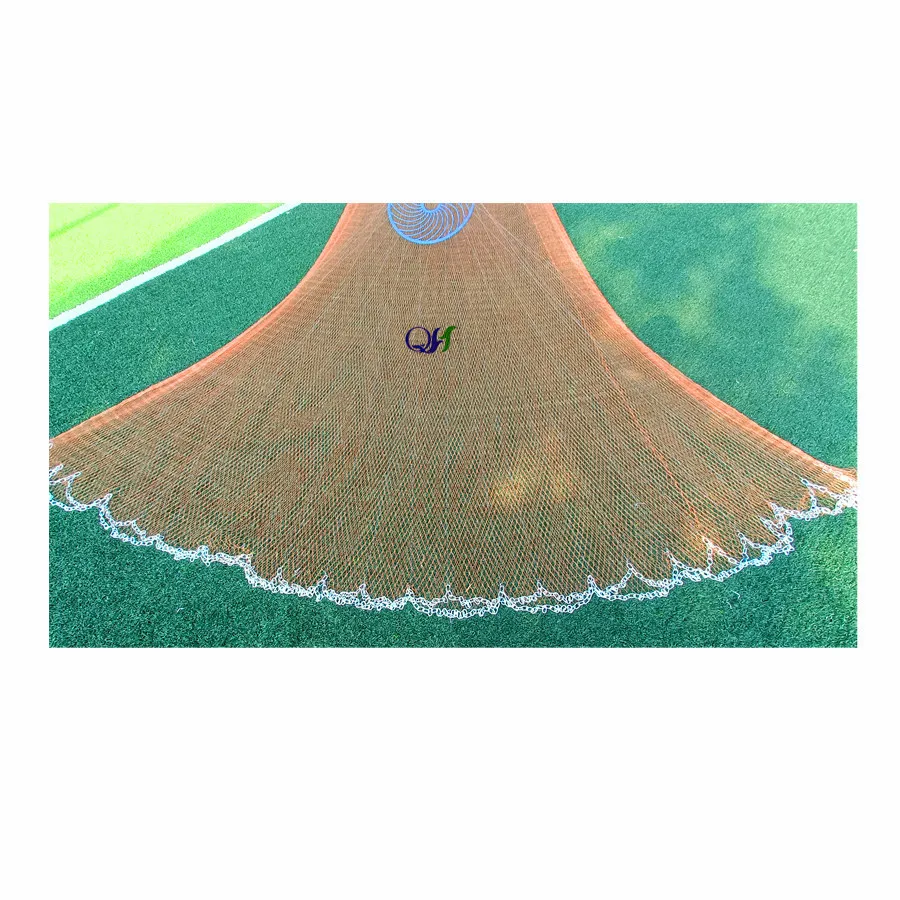 12ft  High quality buy nylon Tire lines Fly Hand Cast Net Throw Catch drawstring casting fishing net