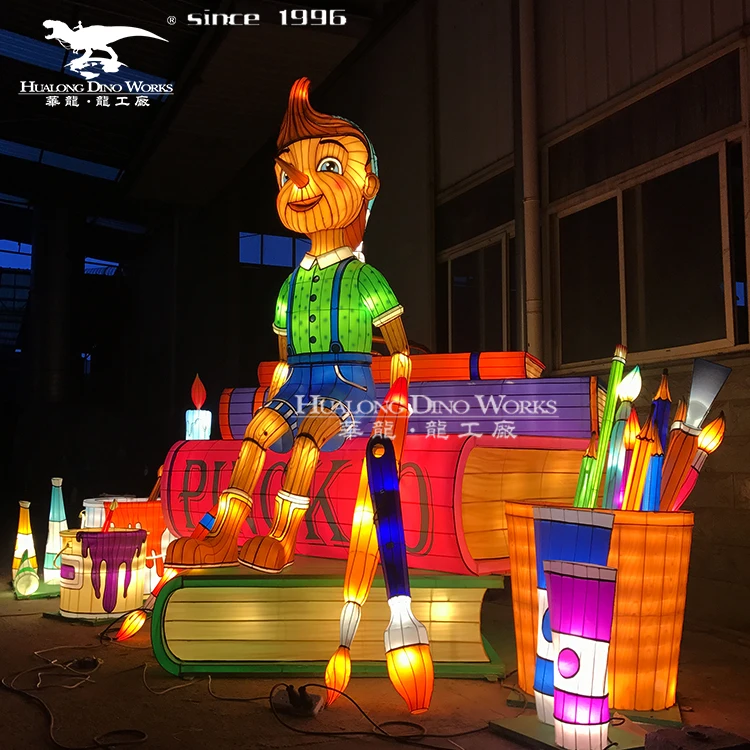 Outdoor use traditional Chinese silk lantern zigong customized lantern