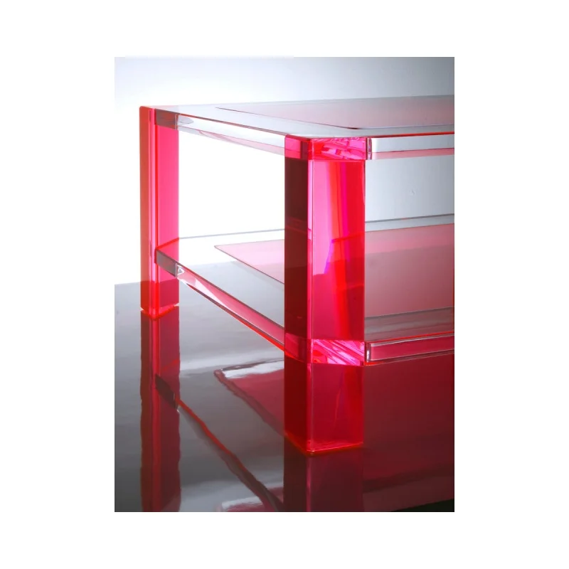 With Glass-Mirrored Acrylic End Table Sledge Perspex Coffee Table Living Room Hotel Center Table