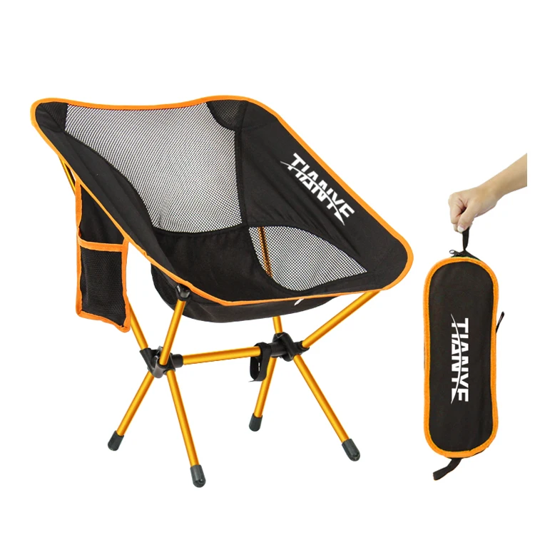 Складной складной ультралегкий алюминиевый каркас, компактный походный стул Moon с держателем для чашки на заказ