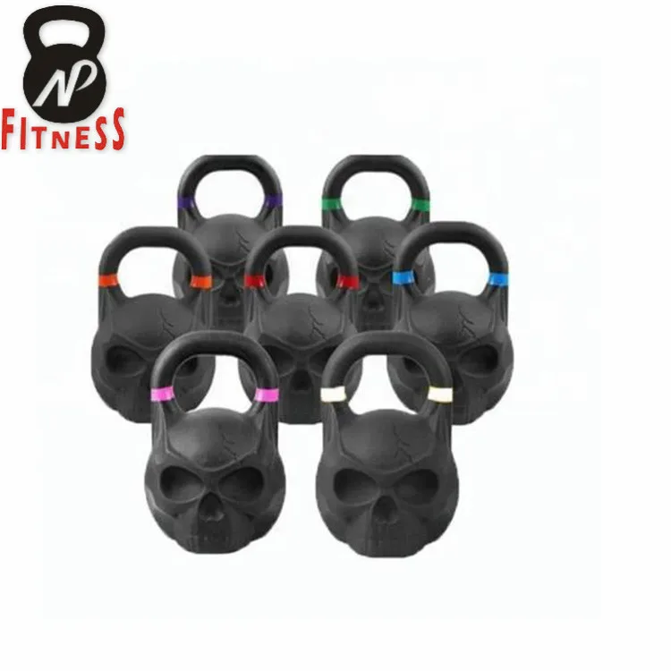 New Style  Cast Iron black Skulls kettlebell Custom kettlebell