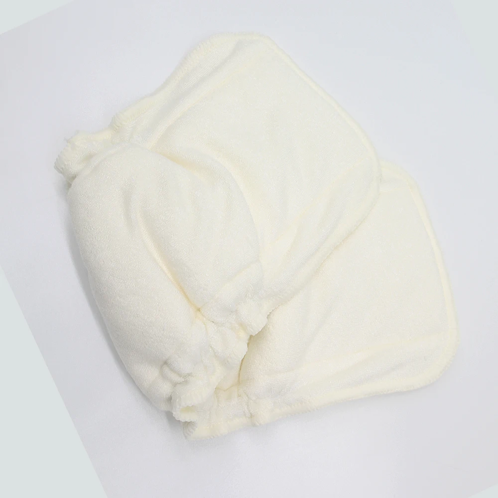 Goodbum washable 5 layers elastic bamboo fiber insert reusable 35 * 13.5cm Strong absorption bamboo Terry cloth diaper insert