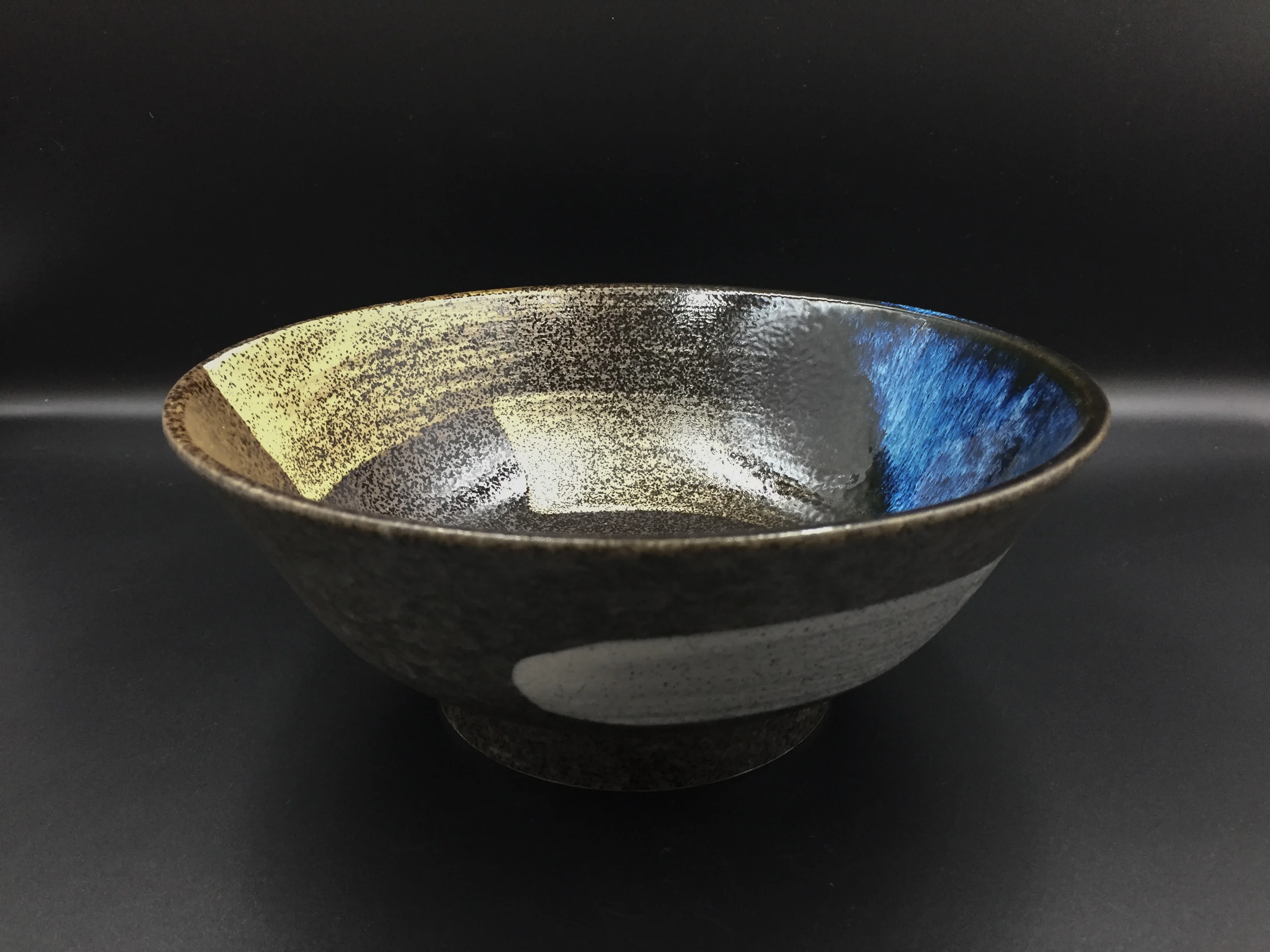 Japanese easy care style variety designs ceramic round noodle bowl