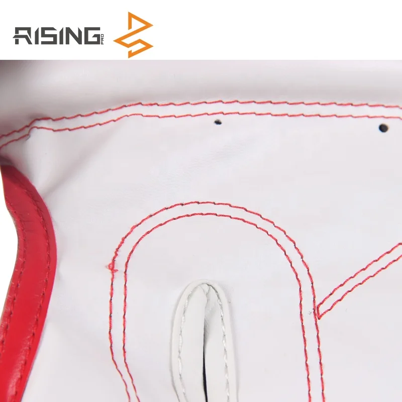 China Manufacturers Custom Printed Logo Leather Boxing Gloves