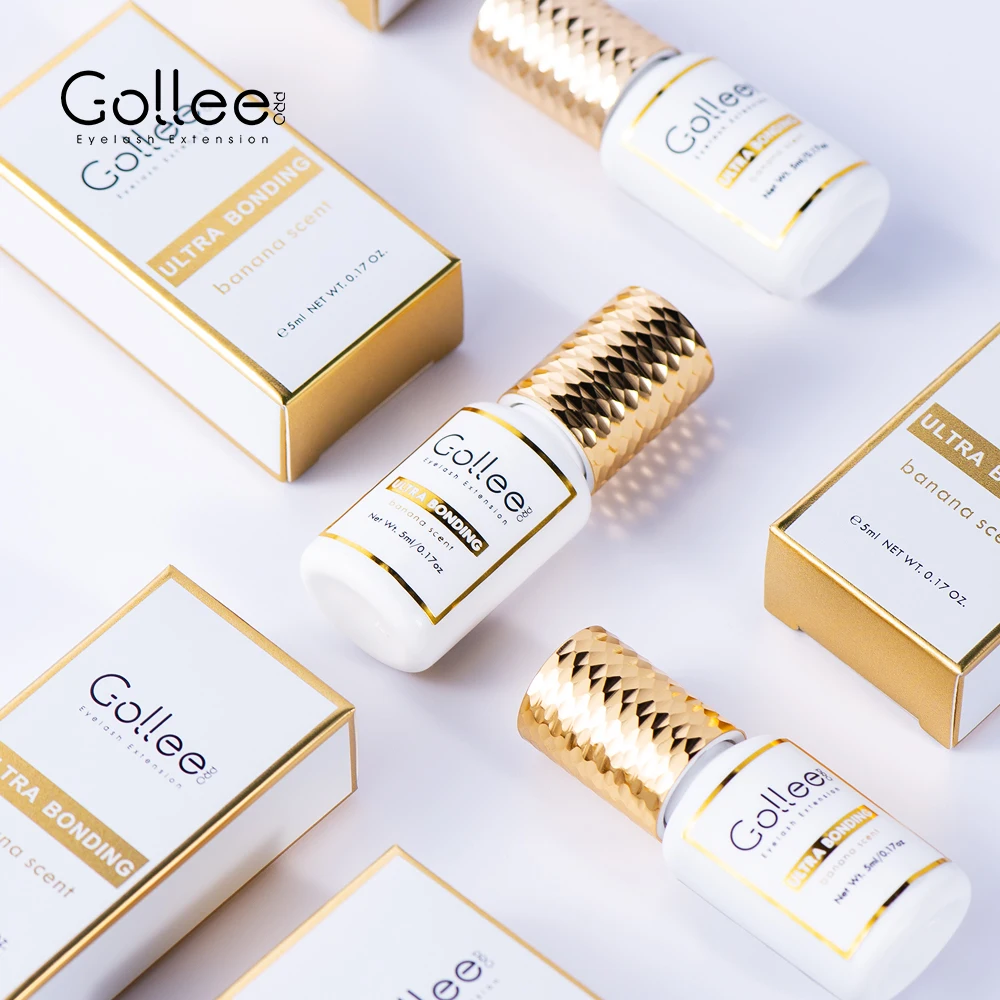 Gollee Best Quality Korean Long Lasting Volume Private Label Banana Strong Premium Eyelash Extension Glue