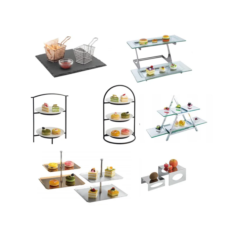 five star hotel luxury dessert display stand 3 tiers golden cake stand for wedding party