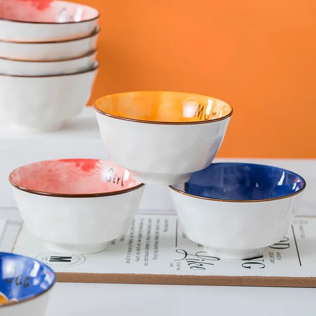 
Porcelain Rice Bowl Ceramic Cartoon Fruit Bowl 