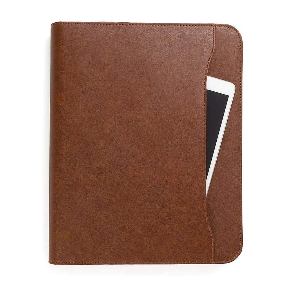 
Office Supplies A4 Organizer PU Folding Bag Faux Leather Binder File Folders Portfolio 