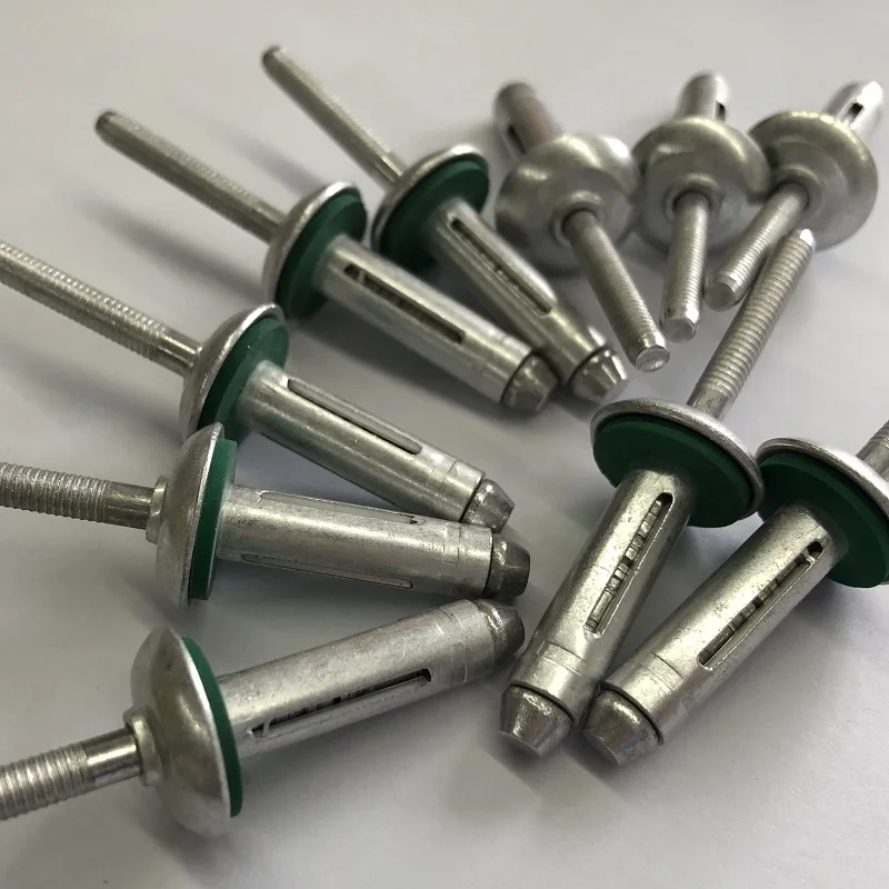 7.8*25 Full Aluminum Waterproof Lantern Bulb Type open end blind pop rivets with Washer for Engineering steel structure