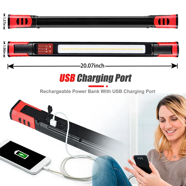 2700K/3500K/4000K/6500K Outdoor 2500lm lumen portable magnetic LED inspection mechanical rechargeable engine hood work light