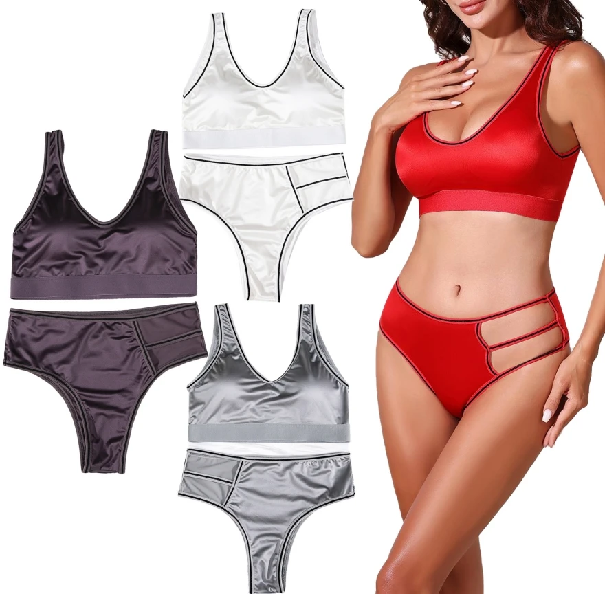 Factory OEM Custom 90% Polyamide Bra and Underwear Brand plus size bra set wholesale