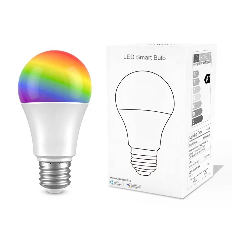 
10W 1100lm Smart Bulbs Wifi Light Bulbs RGB Colour WIFI LED Light Lamp Lghting SMD 5050 Rohs Color Changing Work With Alexa 