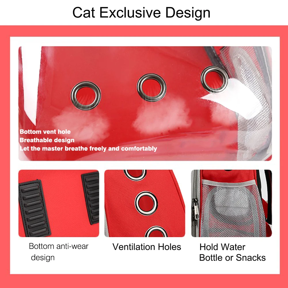 Bubble Carrying Bag Space Capsule Travel Pet Carrier Backpack Airline Approved for Small Dog Cat