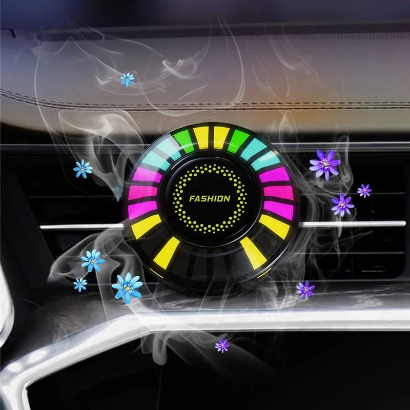 Car Aromatherapy Rhythm Light Atmosphere Light RGB Colorful Aromatherapy Music Rhythm Pickup Strip Lights APP Atmosphere Lamp