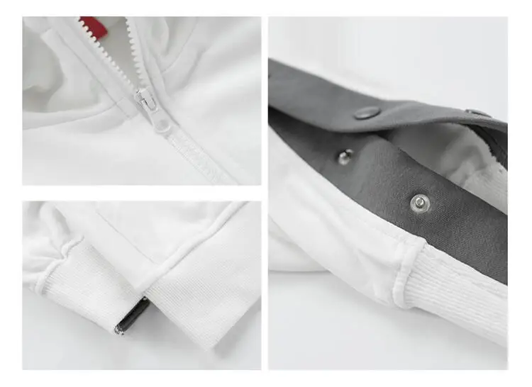 Толстовка унисекс с длинным рукавом, уличная одежда в стиле оверсайз, белая, с логотипом на заказ, зимняя уличная одежда