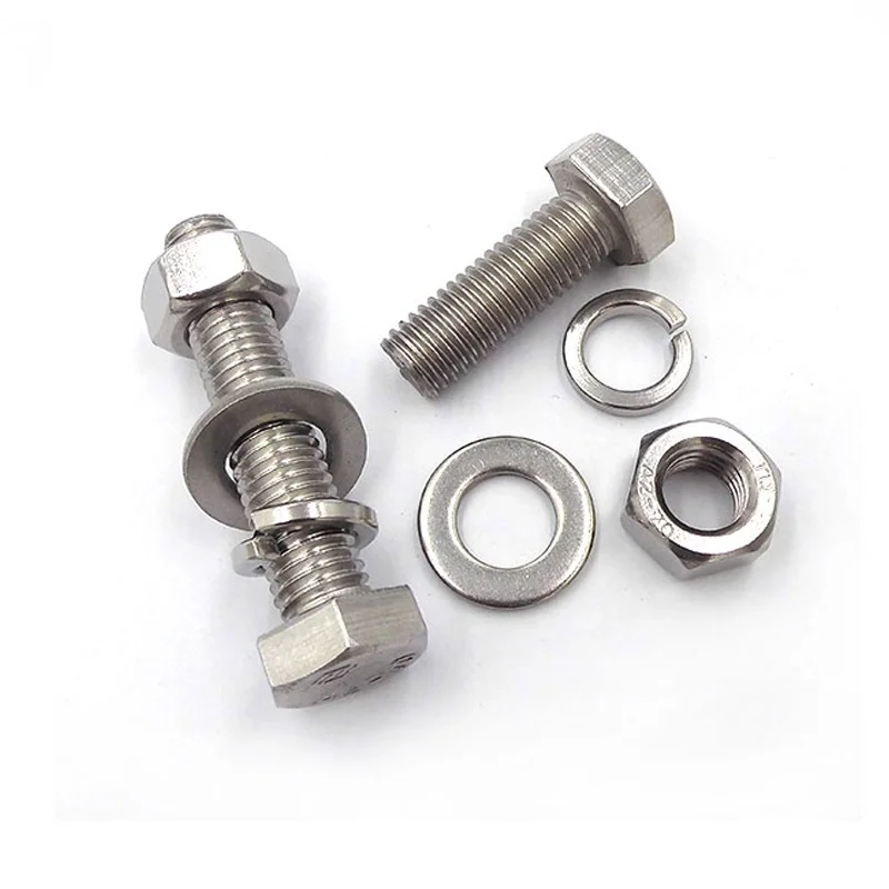 DIN933 931 Stainless Steel 304 316 Fasteners Hex Head Bolt supplier hexagon bolt schrauben High strength Steel structure bolts