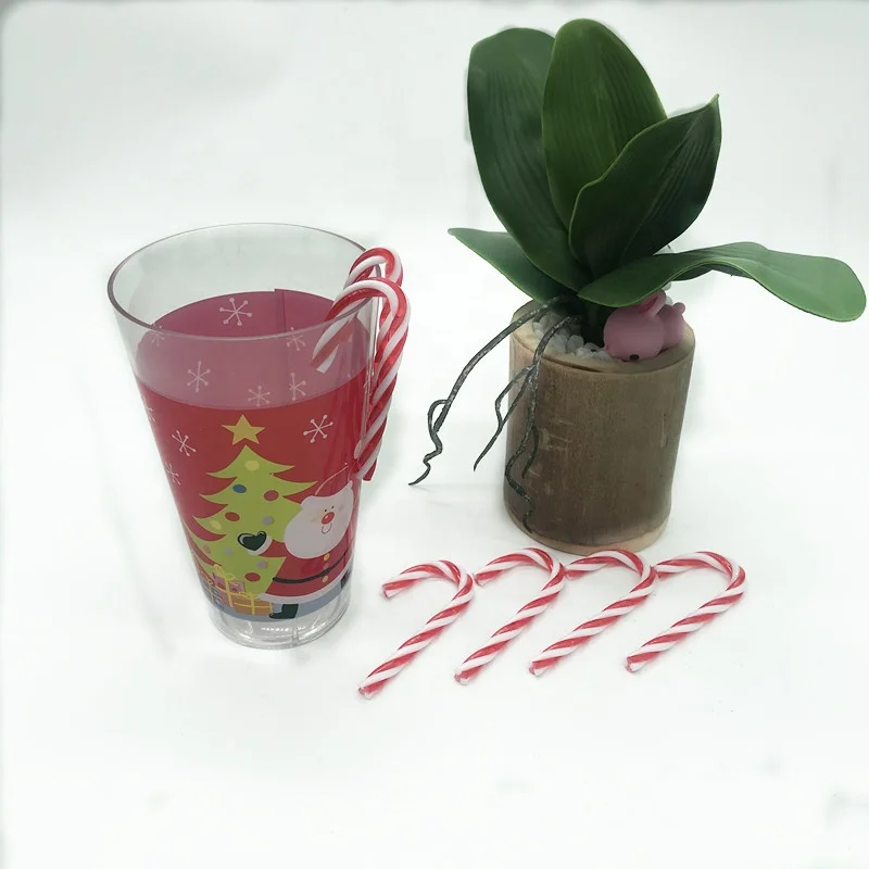 
PS Cup with Straw Product Reusable Plastic Hot Selling High Quality New Christmas Stocking Christmas Decoration Supplies 
